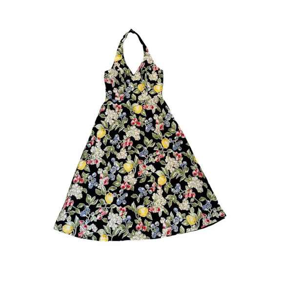 Positive Attitude Floral Halter Dress Size 12 - Picture 1 of 7